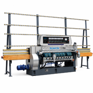 Glass Flat Edge and Variable Miters Edging Machine (9 MOTORS)